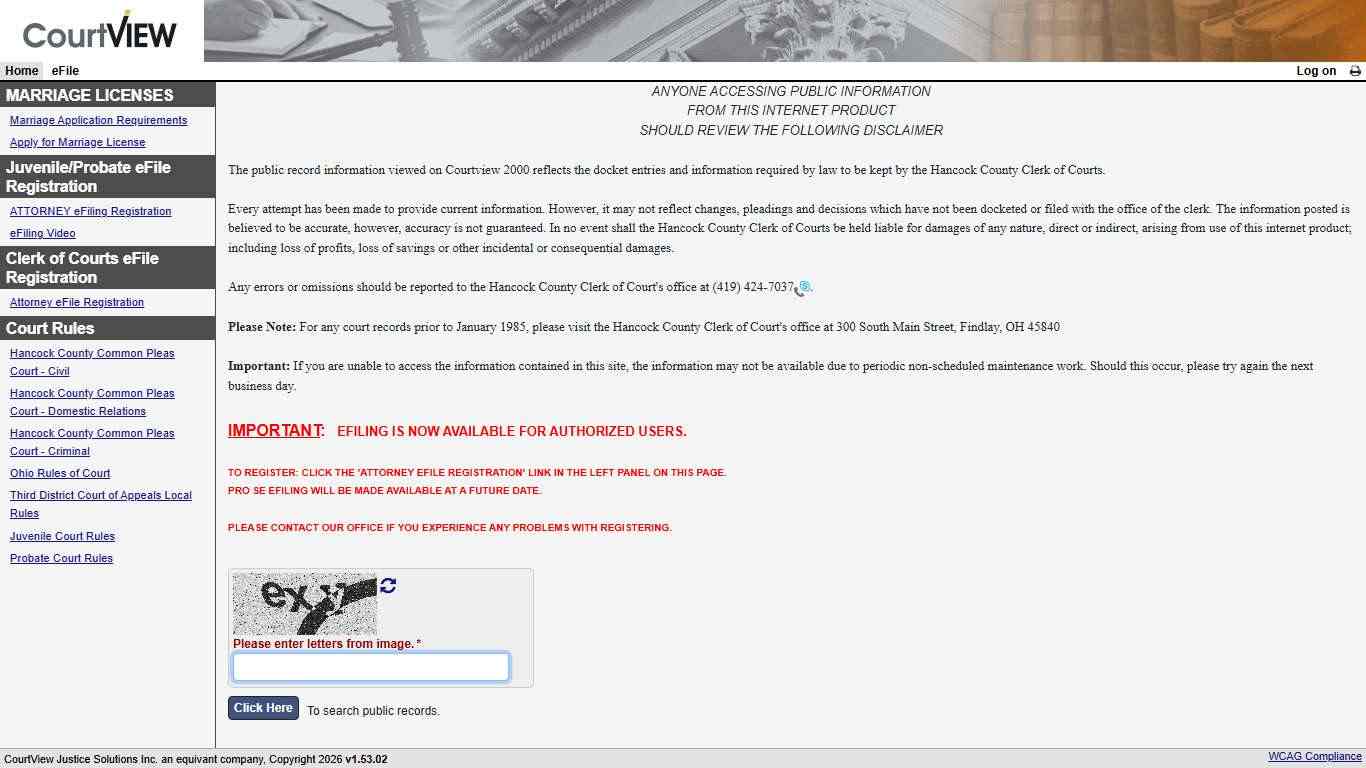 Welcome Page - Hancock County Courts